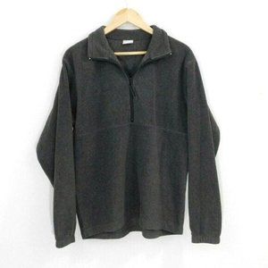 Columbia Mens 1/2 Zip Pullover Fleece Jacket Sweater Small Dark Grey Long Sleeve